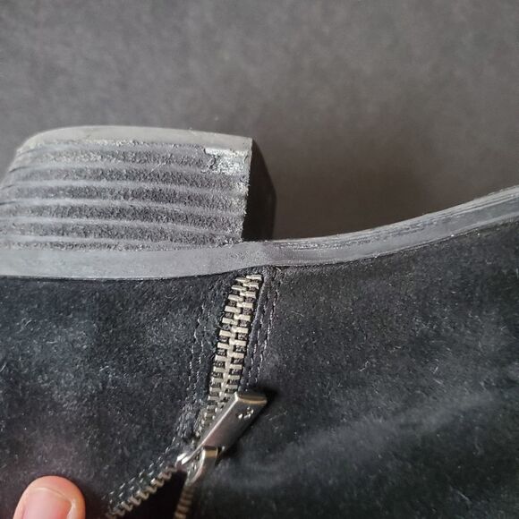 Lucky Brand Black Suede Ankle Booties - Picture 11 of 12